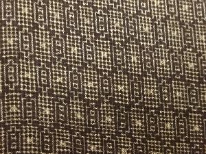 アンティーク 幾何学模様織り出し本場泥大島紬着物